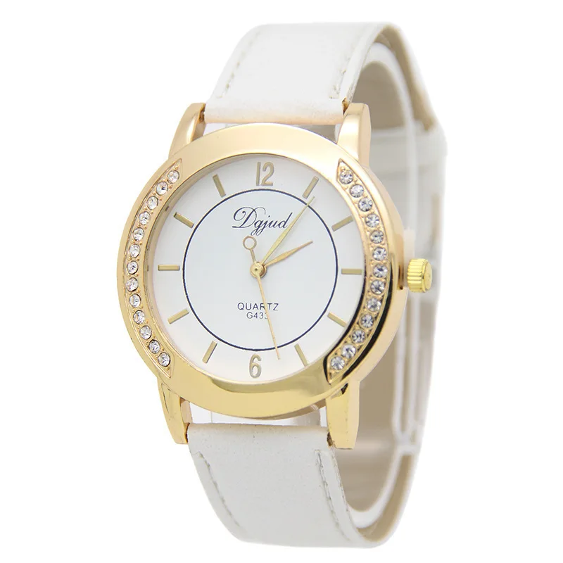 

G Supply New Style PU Strip Watch COUPLE'S Watch 433 Embossed Leather Belt Gift Watch Manufacturers Currently Available Wholesal