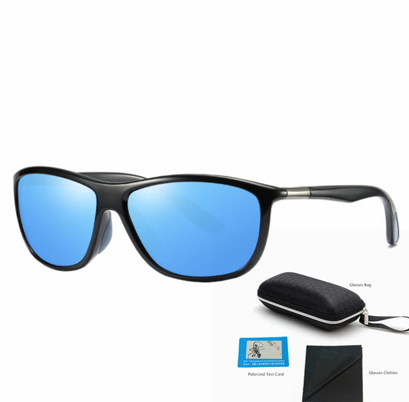 NYWOOH классические мужские солнцезащитные очки, поляризационные, для вождения, солнцезащитные очки, мужские, брендовые, дизайнерские, черные, UV400, оттенки - Цвет линз: blue