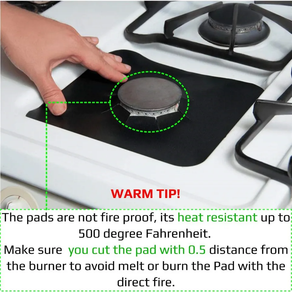 Тефлоновое защитное покрытие для газовой плиты 1 шт. многоразовая газовая плита крышка горелки лайнер мат противопожарные ушибы защита кухонные принадлежности гаджеты