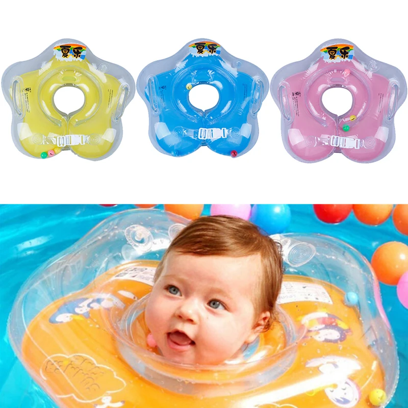 

Infant Baby Neck Float Tube Ring Safety Baby Inflatable Ring for Bathing Circle Float Ring Swimming Baby Pools Accessories