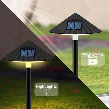 

Solar Garden Lawn Lights Umbrella Shape Waterproof Outdoor Ground Light LED Solar Powered Path Decorative Lawn Lighting Lamp