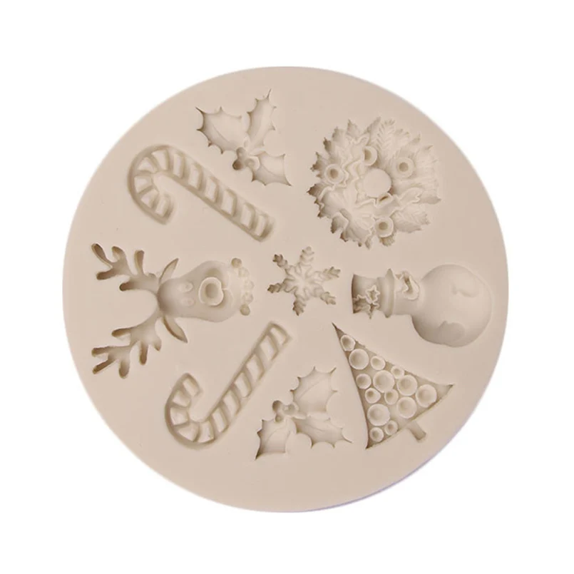 Christmas baking 3d silicone molds for chocolate Christmas DIY silicone cake baking mold forma de bolo caveira 30S30 (5)