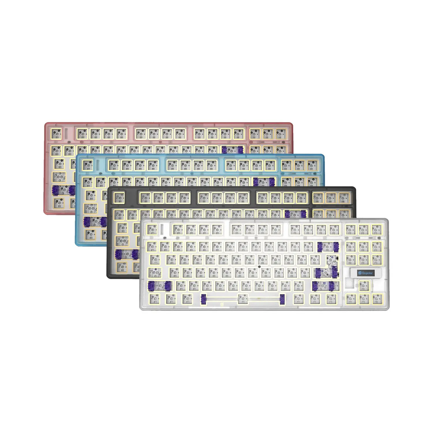 GOPOLAR 태극권 GG-86 키보드 키트, 핫 스왑 개스킷 마운트, ABS 기계식 키보드 키트, TKL 레이아웃