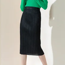 Женская одежда юбка средней длины Весна Лето Высокая Эластичность Досуг время занятий Женская юбка