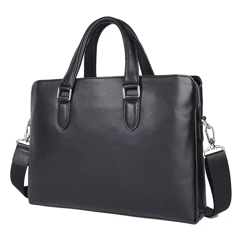 Мужской портфель из натуральной кожи, черные дорожные деловые сумки, 14 дюймов, сумка для ноутбука, повседневная мужская сумка, портфель s