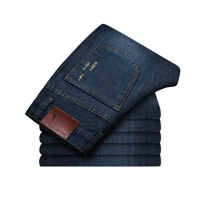 Daishu New Cotton Jeans Men High Quality Dark Blue Denim Trousers Soft Mens Pants Summer Jean Fashion Large Big Size 40 42 44 Jeans Aliexpress