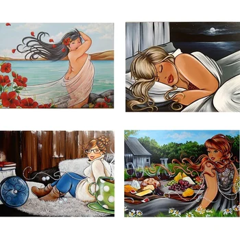 

Full Diamond 5D Diy Diamond Painting "Sexy Fat Woman" 3D Embroidery Cross Stitch Abstract Woman Rhinestone Home Decor
