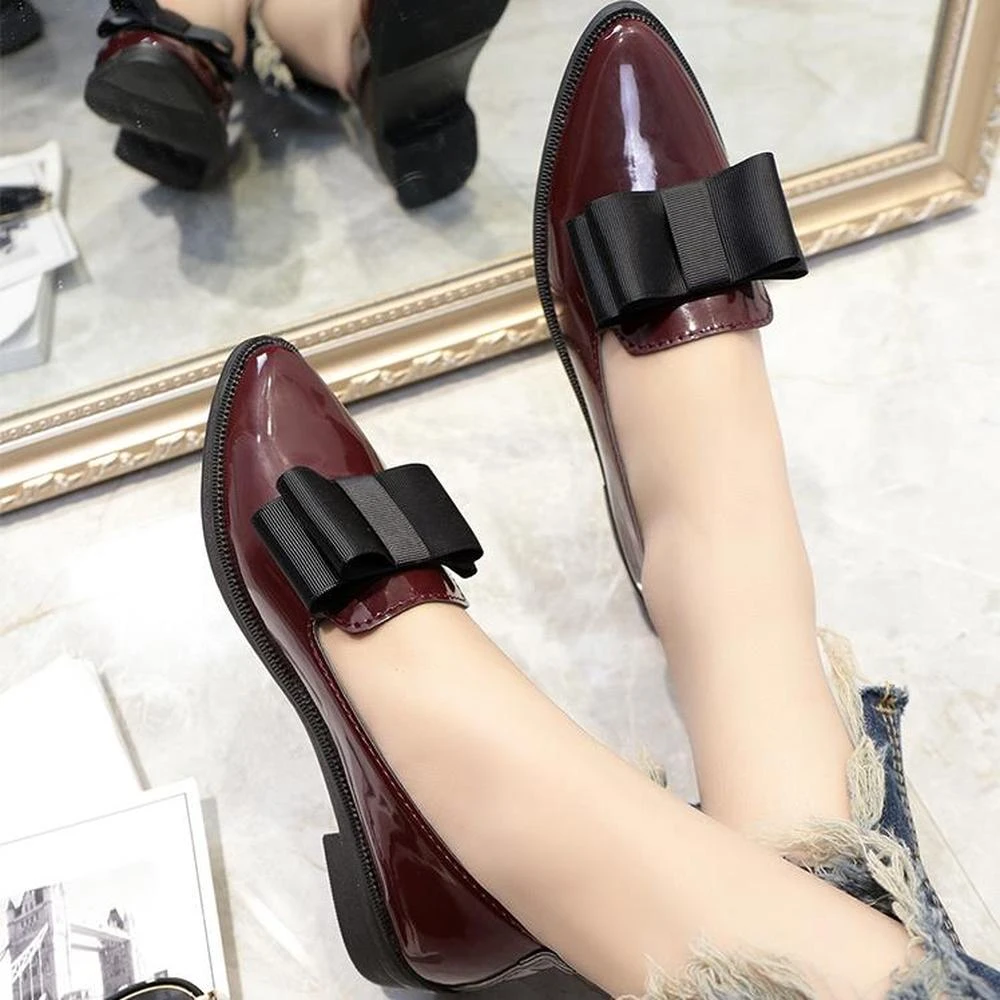 patent leather work shoes