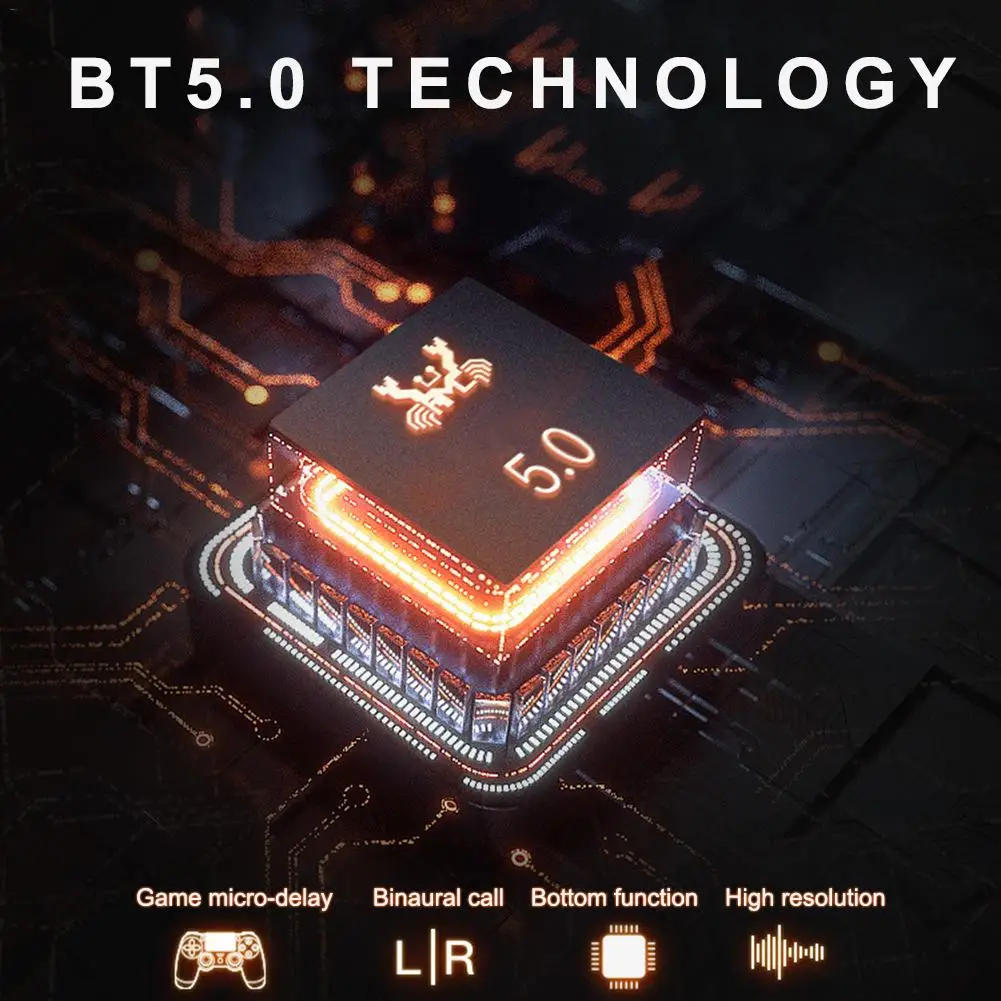 Q9S-TWS Bluetooth 5,0 наушники с крючком, Hi-Fi стерео басы, беспроводные наушники, гарнитура с шумоподавлением, наушники с микрофоном