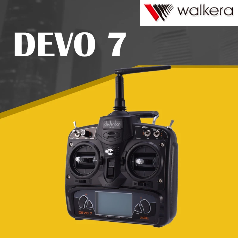 

Original Walkera DEVO 7 Transmitter 2.4G Radio System LCD Screen RC Transmitter Model 2 or Model 1 for RC Helicopter Airplane