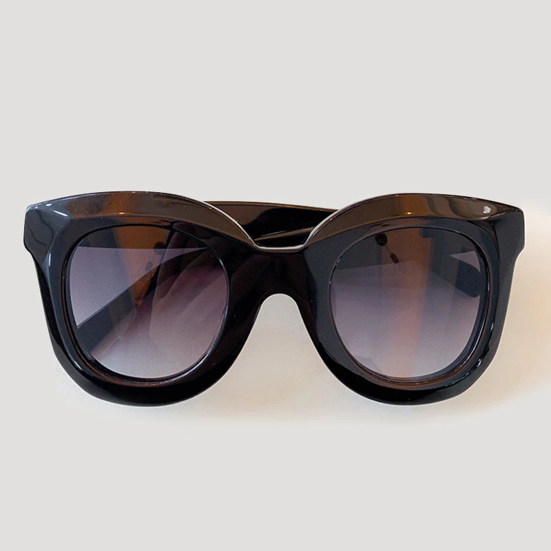No.2 Sunglasses Ацетатная оправа, круглые солнцезащитные очки для женщин и мужчин, Ретро стиль, большие размеры, кошачий глаз, оттенки для женщин - Цвет линз: No.2 Sunglasses