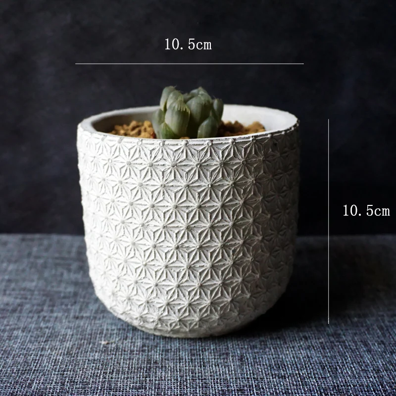 Moule Double Couche Pour Pot De Fleurs En Béton Rond - Silicone Intérieur, Coque ABS - Environ 15x12 Cm (fini)