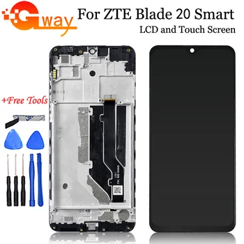 

6.49" For ZTE Blade 20 Smart V1050 LCD Display + Touch Screen Digiziter Assembly For ZTE 20 Smart V2025 LCD With Frame + Tools