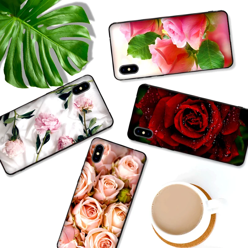 rose lily Phone Case For Xiaomi Mi6 8 Lite SE MAX 3 9E 5X 6X F1 A1 A2 6 Soft Silicone Cases Cover | Мобильные телефоны и