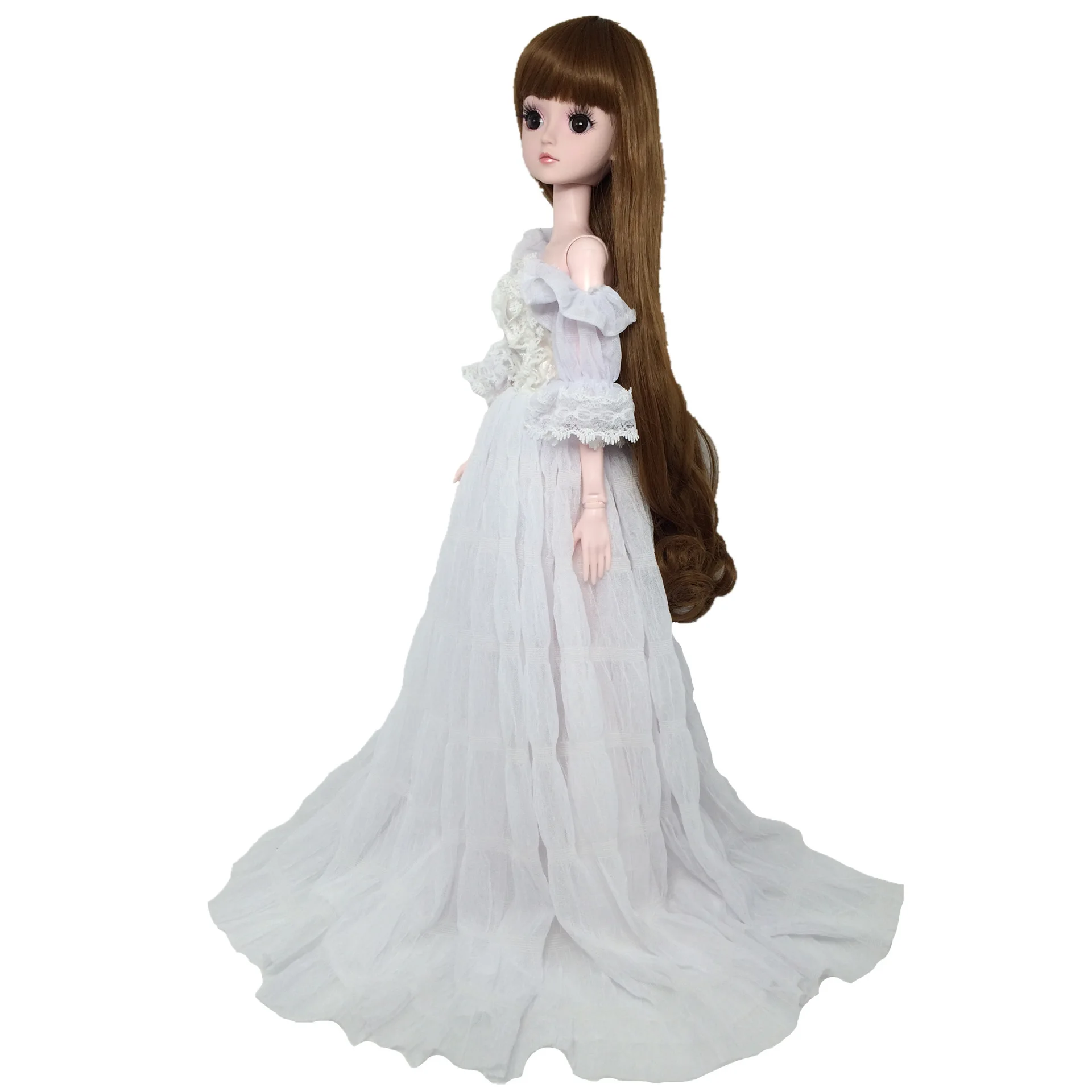 Мода BJD кукла 60 см куклы тело 21 подвижные шарнирные 3D глаза одеваются поддельные волосы свадебное платье для куклы Одежда Игрушки для девочек подарокигрушки для девочек
