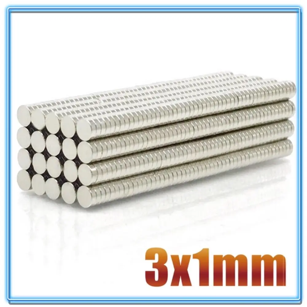 Neodymium Round Magnets N35 3x1 3x1.5 3x2 3x4 3x5 3x10 mm 100Pcs