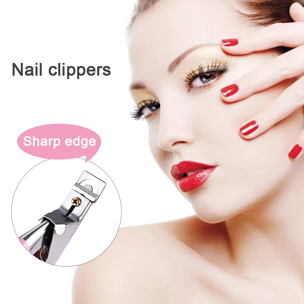 

Professional Nail Art Clipper Type U One Word False Tips Edge Cutter Nail Clipper Toe Nail File Foot Care Pedicure Nail Art Tool