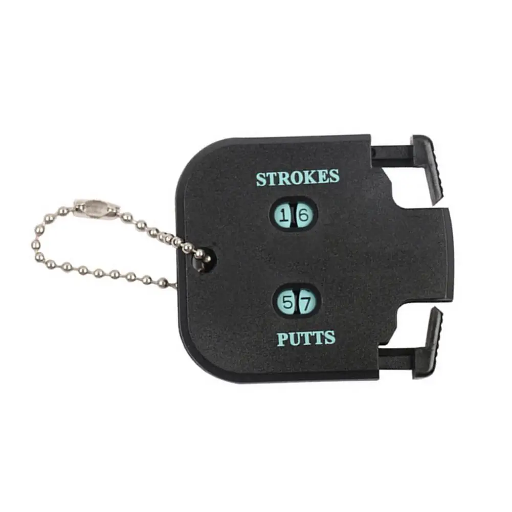 

2-in-1 Design Mini Handy Golf Score Counter Golf Shot Stroke Counters Golf Training Aid Two Digits Scoring Keeper With Key Chain