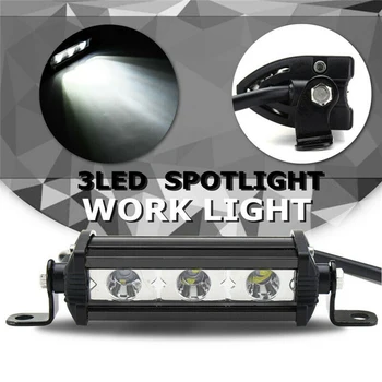 

4 Inch 3-LED Work Light 9W Spot Beam Lamp 12V Spotlight Bar For Motorcycle Off Road Replacement Lighting Parts