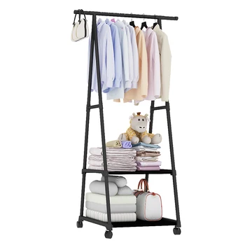 

Folding Simple Coat Rack Indoor Storage Shelf Creative Clothes Hanger Modern Home Furniture Perchero De Pie Kledinghangers