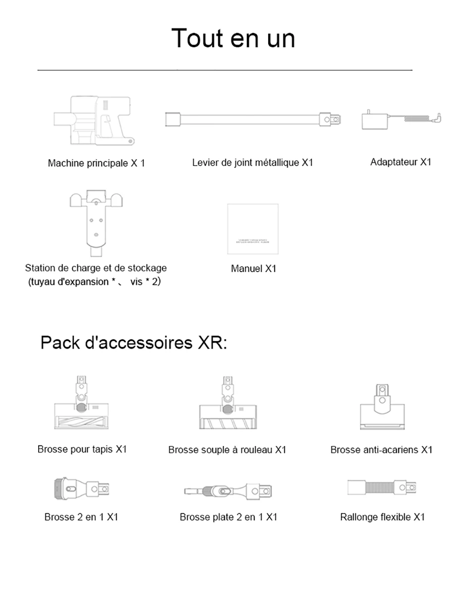 Aspirateur Dreame XR Premium sans fil Tout-En-Un