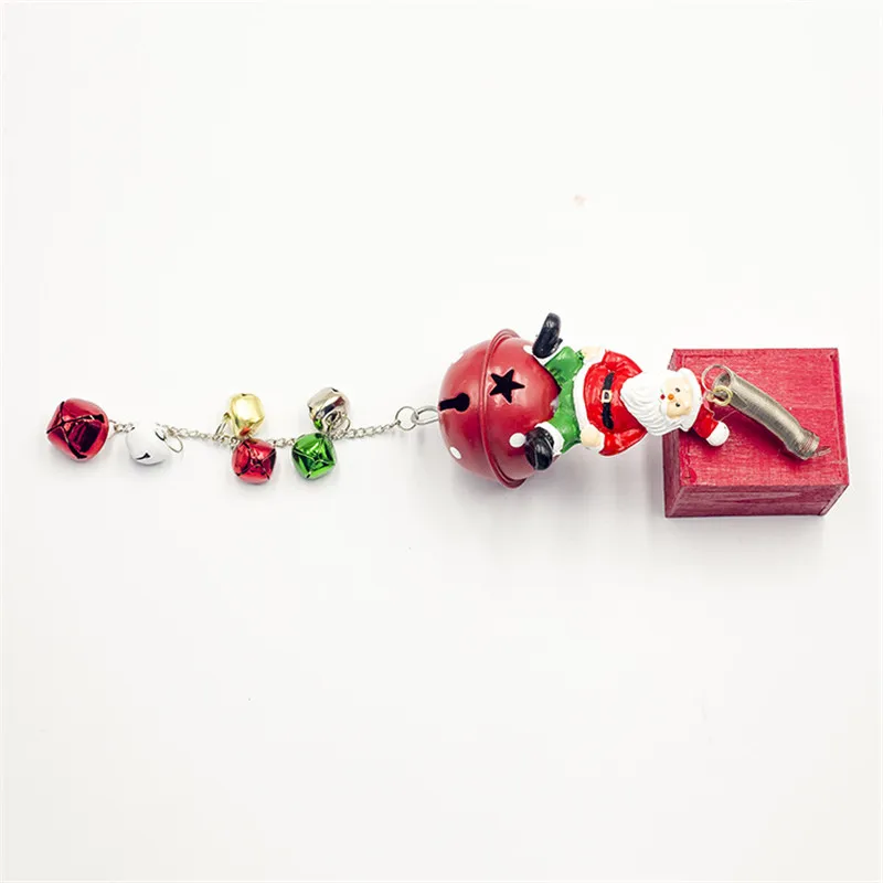 santa claus Рождественская елка украшения Jingle подвеска с бубенчиками поделки Diy Bauble Natal Navidad украшения для дома год подарок - Цвет: santa claus