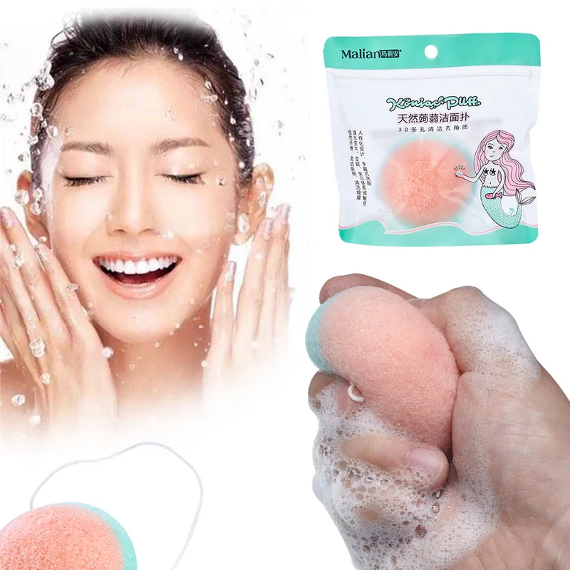 

NEW Round Konjac Sponge Cosmetic Puff Face Washing Natural Sponge Makeup Remover Puff Face Exfoliation Cleanser Cotton ToolTSLM1