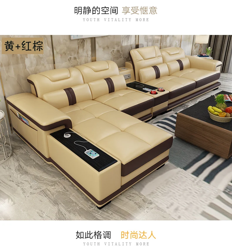 Wohnzimmer Sofa set möbel echte echtem leder sofas liege salon couch