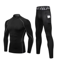 Thermal Underwear Sets Men High Collar Winter Long Johns Thermo Underwear Compression Sweat Quick Drying Thermal Clothing 1