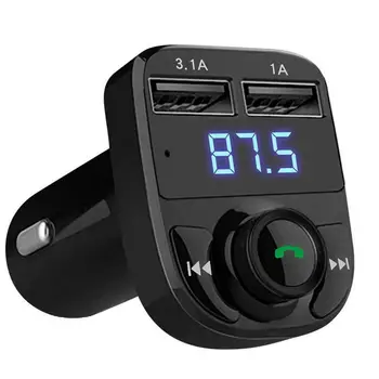 

Bluetooth Car Kit Handsfree Calling FM Transmitter Auto Bluetoooth V5.0 Car MP3 Player 2.4A Quick Charge USB Car Charger