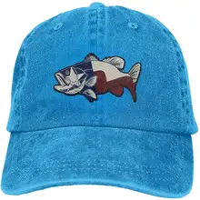 Мужская и Женская бейсбольная кепка с басами из Техаса, джинсовая кепка для папы, Кепка для водителя грузовика