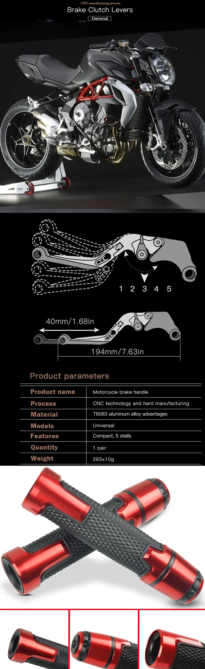 Для mv BRutale 800- CNC алюминиевые аксессуары для мотоциклов регулируемые складные тормозные рычаги сцепления и ручки для руля