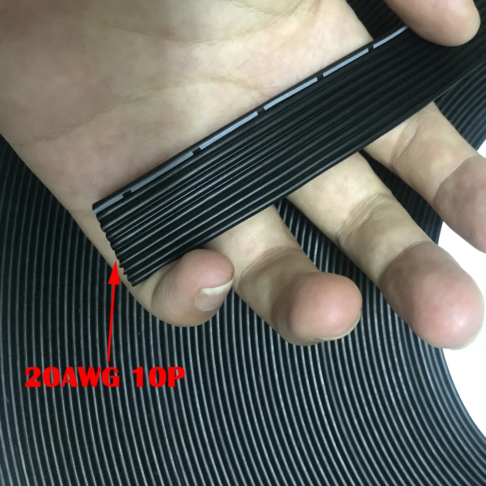 3P 3 жильный гибкий силиконовый кабель 20AWG 26AWG 28AWG 30AWG параллельный кабель черный белый луженый медный провод 5 м/20 м тестовая линия