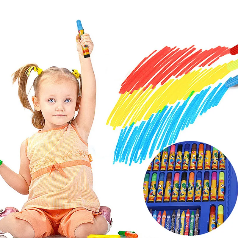 Günstige 86 Pcs Kinder Malerei Werkzeuge Kunst Liefert für Zeichnung mit Aquarell Stift Herrscher Spitzer NC99