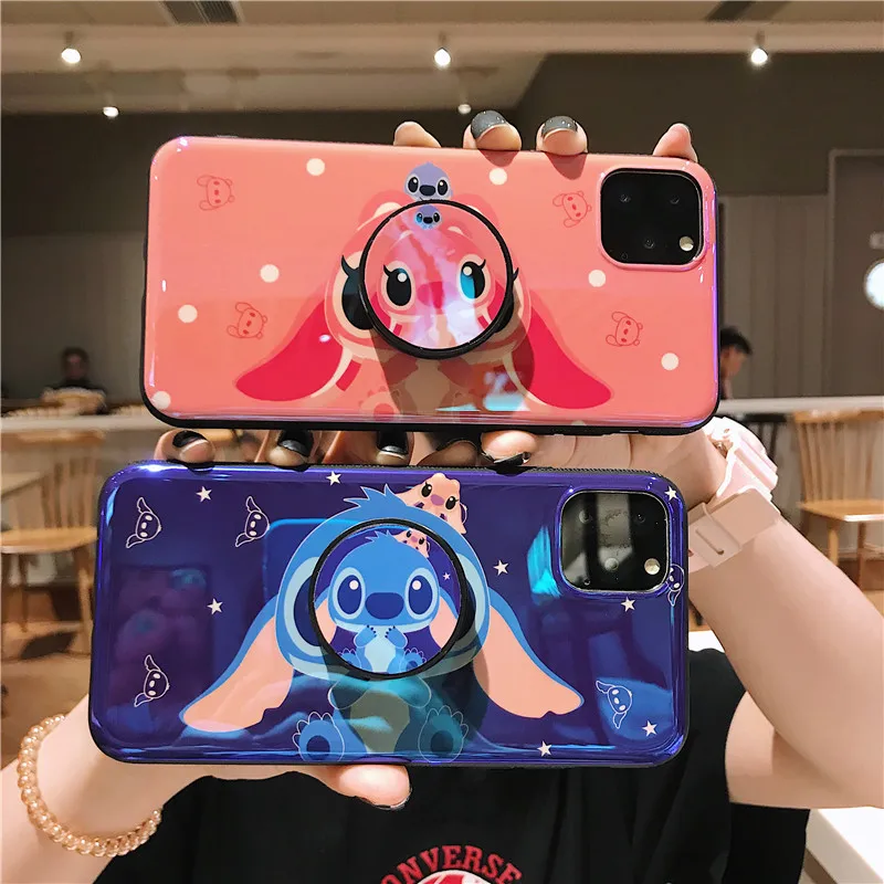 Чехол для iphone XS max Cute Stitch Cookie чехол 11 pro 8plus 8 X XR 6 6s p 7 7P Blue ray мягкая оболочка +