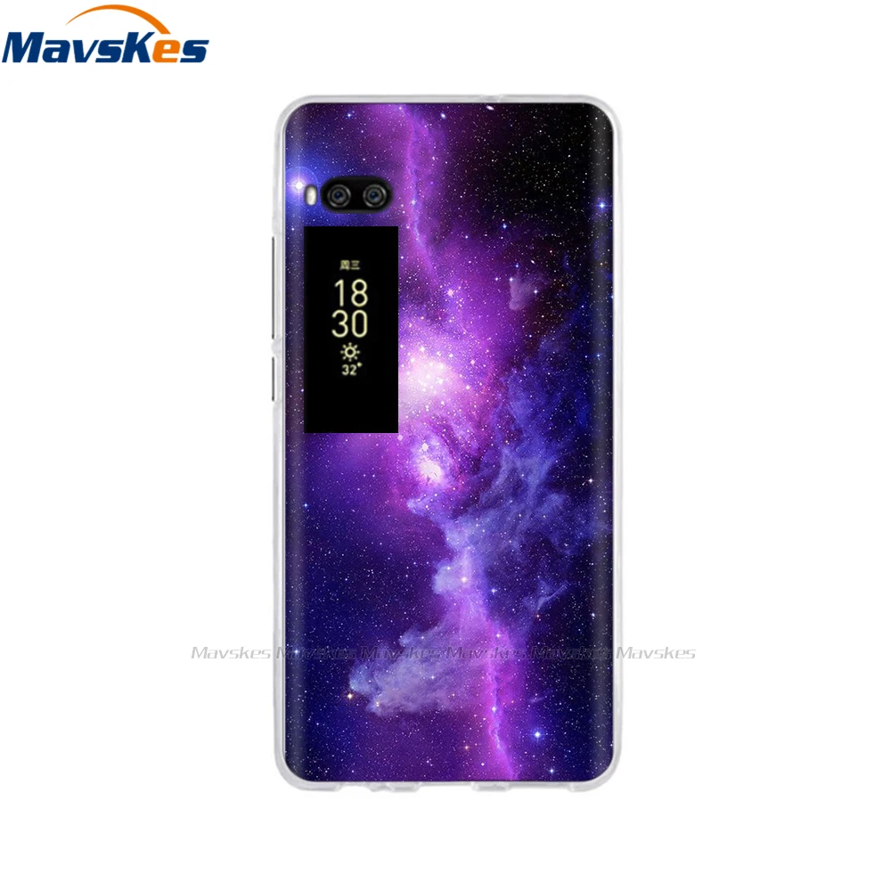 For Meizu Pro 7 Case 5.2" Fundas Coque Back Cover For Meizu Pro 7 Plus 5.7" Phone Cases Soft TPU Painted Silicone Bumper Shell 