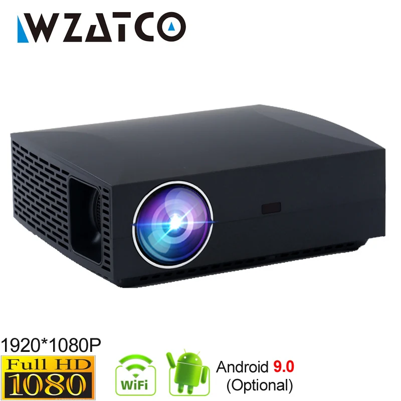 Android 3800 Lumens HD LED 1080P Projector 4K 3D Home Theater Cinema HDMI WIFI
