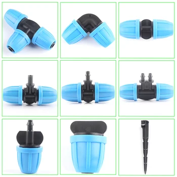 

Blue 8/11 to 4/7mm Garden Water Connector Plant Irrigation System Hose Connection Parts Lock Buckle Barb Tee Watering Fitting