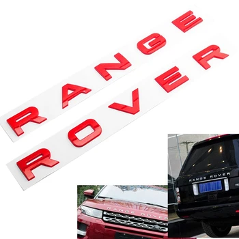 

3D Letters ABS Front Hood Emblem Range Rover Hood Letters Stickers for Land Rover Range Rover( Glossy Red)