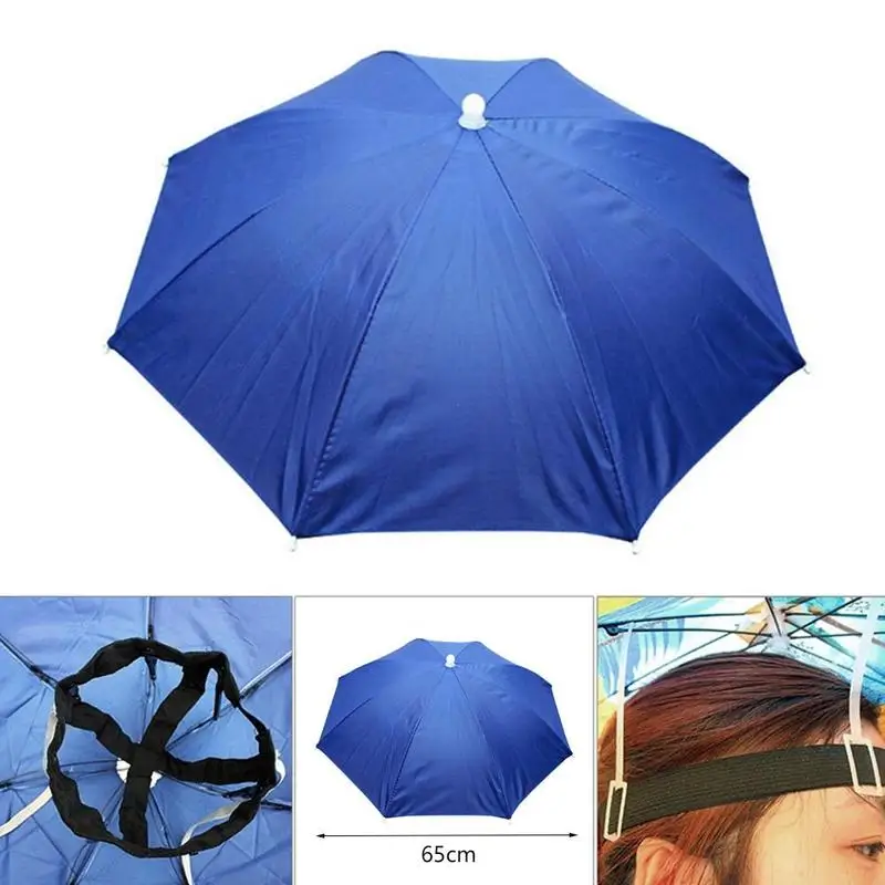 Foldable Parasol Hats Fishing Umbrella Outdoor Beach Accessories Hiking Headwear Tackle Hat Camping Portable Sport Z7T6