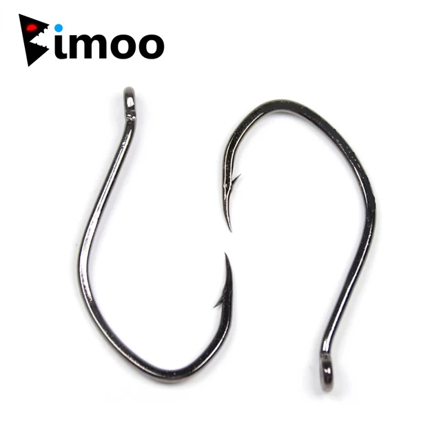 Bimoo 20PCS Catfish Fishing Hooks High Carbon Steel Barbed Black