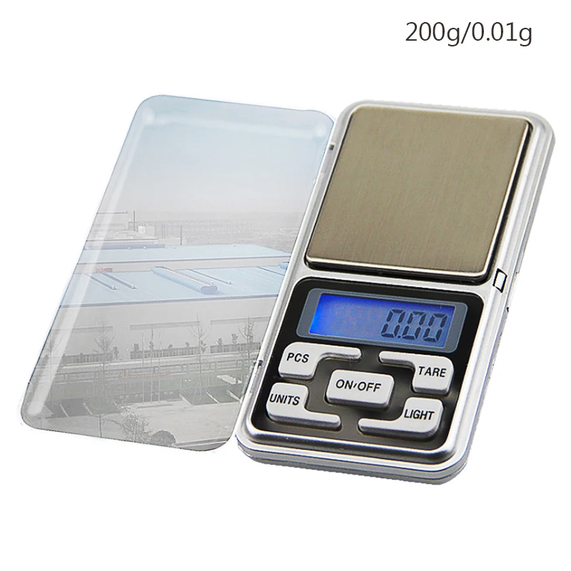 Мини цифровые карманные весы со шкалой 100/200/300g 0,1/0,01g ЖК-дисплей с подсветкой электрический карманный кухонный грамм Вес Баланс - Цвет: C