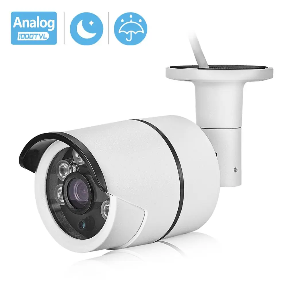 

BESDER 800TVL 1000TVL CMOS Sensor CCTV Camera Metal Case IP67 Bullet Security Camera Outdoor With IR Cut Filter 6PCS Array LED