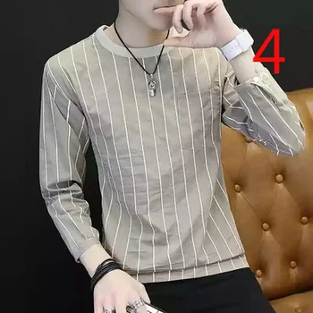 

Long-sleeved T-shirt male 2019 autumn new men's Korean version of the letter printing round neck tide