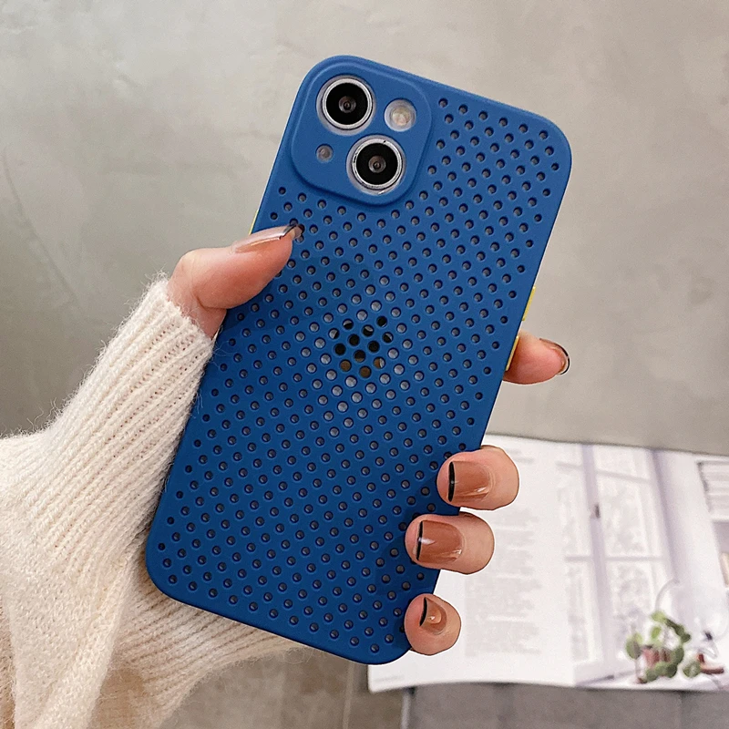 Breathable Cooling Candy Color Phone Case - Soft TPU Cover