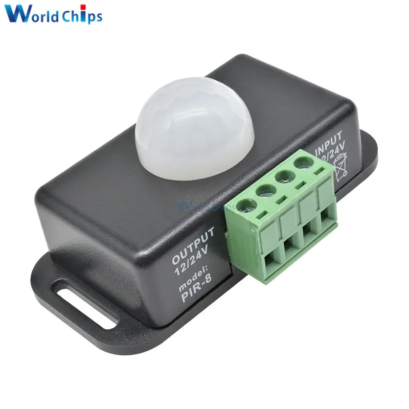 Automático Dc 12V-24V 8A Infrarrojo Sensor de Movimiento Pir Interruptor para