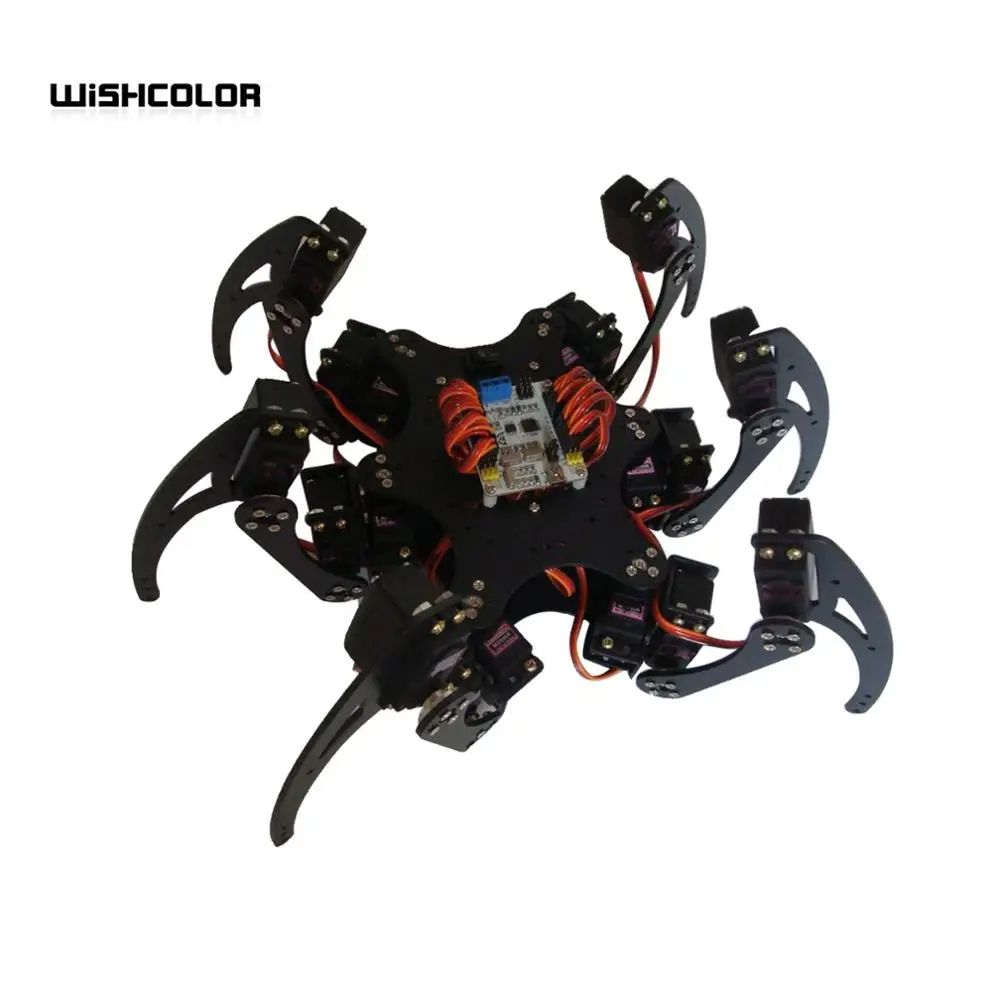 С подшипниками алюминиевый Роботизированный Hexapod Паук Шесть 3DOF Ноги робот рама
