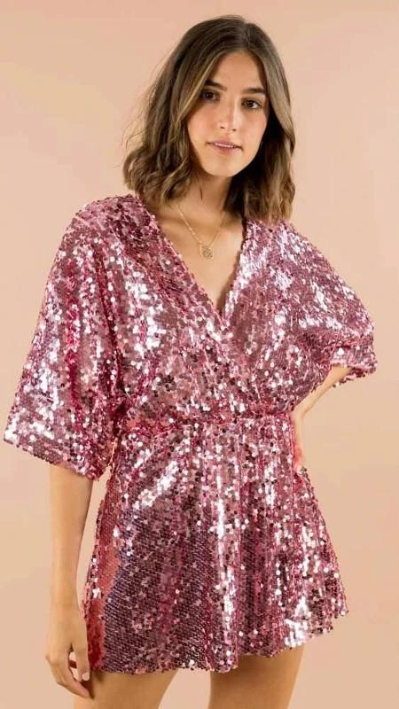 GREYMODA Monoshor tmujer curzado lentejuelas