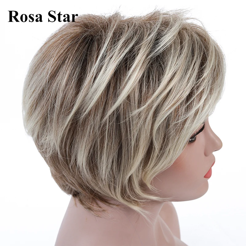 Rosa Star синтетический короткий парики женские Омбре коричневый до блонд волосы
