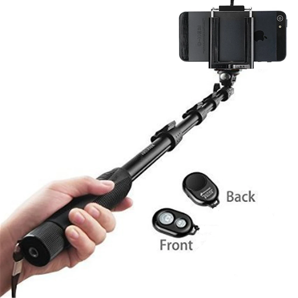Kopen Statief Selfie Stok Zelfportret Monopod Draadloze Bluetooth Selfie Stok Met Verstelbare Telefoon Houder Slimme telefoon valuta